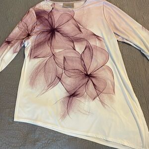 Easy Wear by Chico’s Asymmetrical Floral Blouse